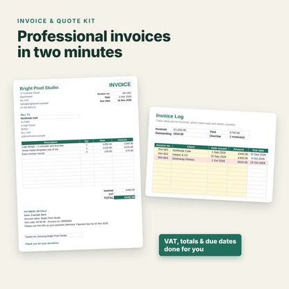 Life Admin Bundle – Budget, Meal Planner & Invoice Templates (Excel & Google Sheets)