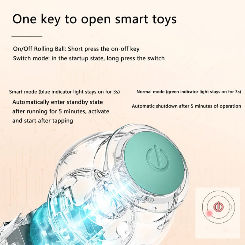 Automatic Rolling Cat Ball Toy - Interactive Electric Pet Toy - Infigenics