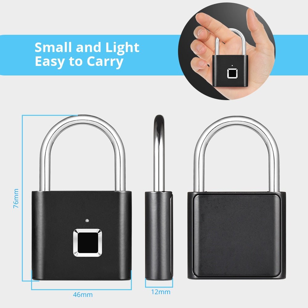 Fingerprint Padlock - Keyless Smart Lock with USB Charging - Infigenics