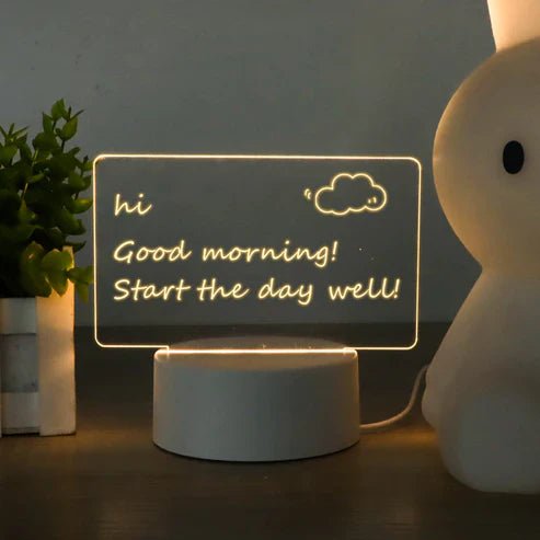 LED Light-Up Note Board - Reusable Glowing Writing Board - Infigenics