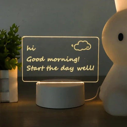 LED Light-Up Note Board - Reusable Glowing Writing Board - Infigenics