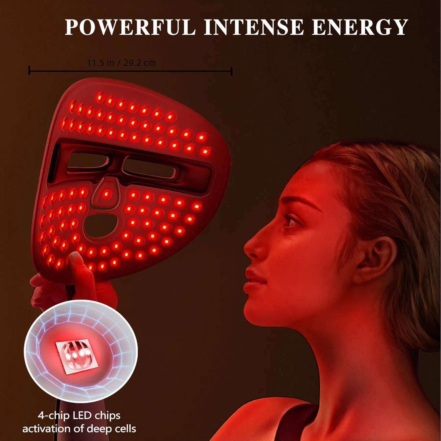 LED Red Light Therapy Face Mask - At-Home Skincare Device - Infigenics