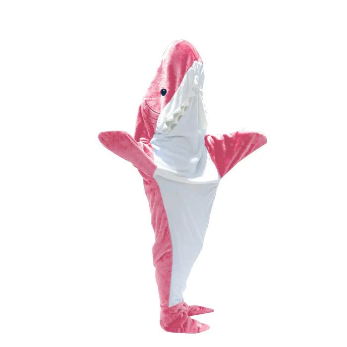 Plush Shark Onesie - Soft Fleece Hooded Pyjamas - Infigenics