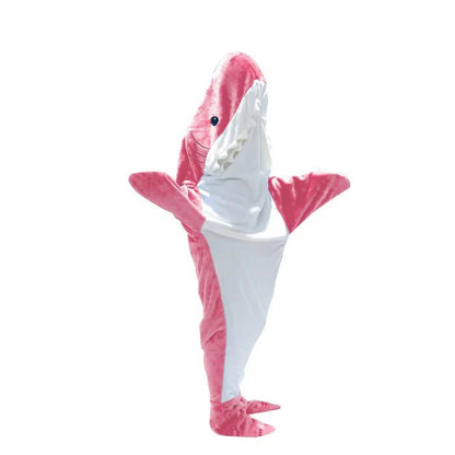 Plush Shark Onesie - Soft Fleece Hooded Pyjamas - Infigenics