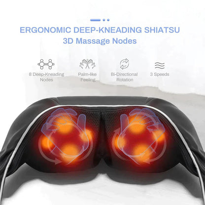 Shiatsu Neck and Shoulder Massager with Heat - Infigenics