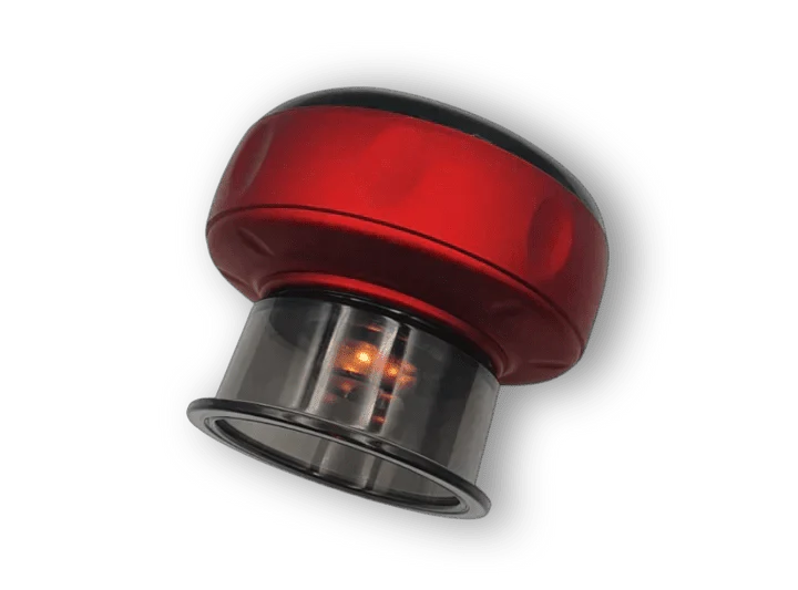 Red light heated cupping therapy massager with dynamic suction and heat for muscle relief and recovery